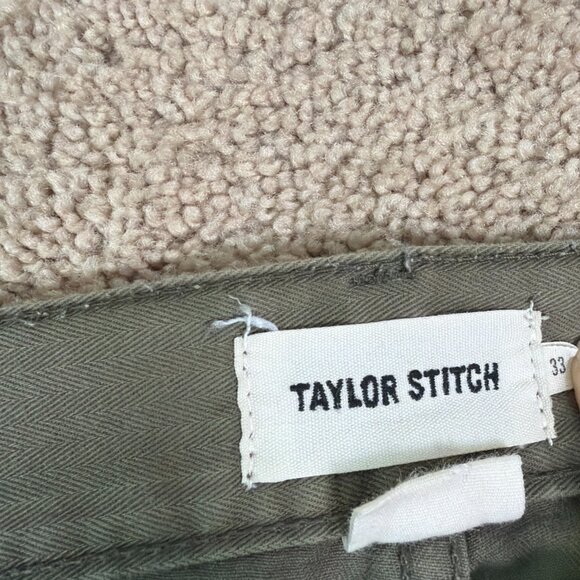 Taylor Stitch Pants Mens 33 Green Button Fly Classic Handmade in California Prep - Picture 4 of 10
